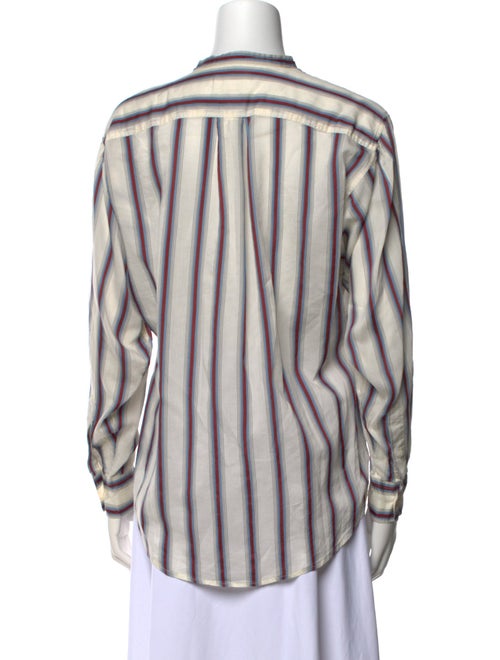 Étoile Isabel Marant Striped Crew Neck Button-Up Top