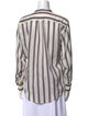 Étoile Isabel Marant Striped Crew Neck Button-Up Top