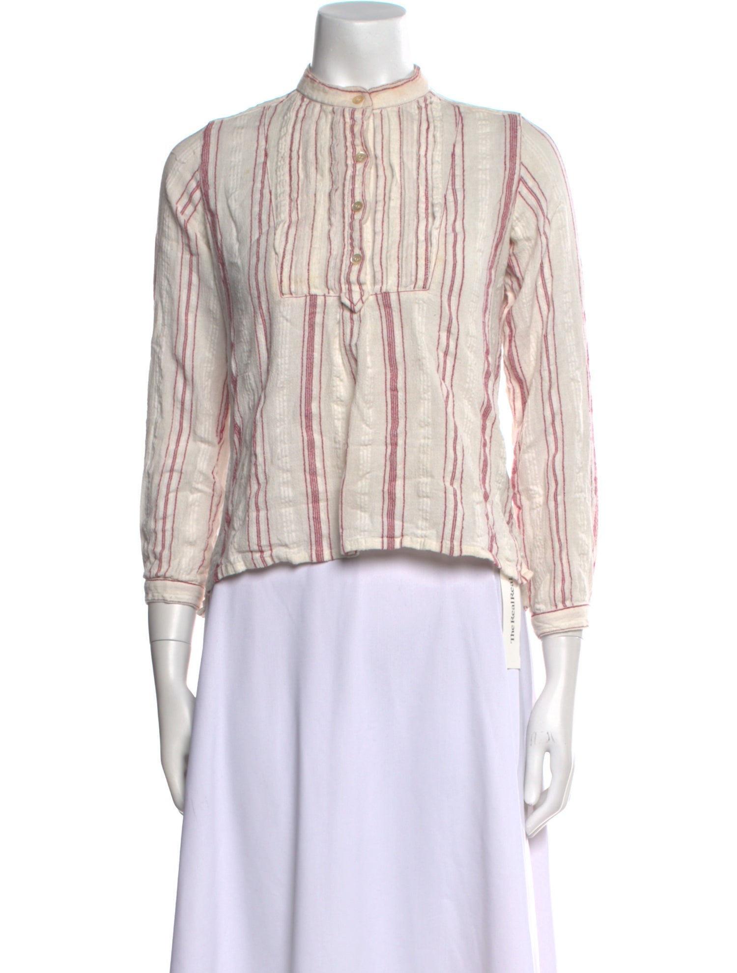 Étoile Isabel Marant Striped Mock Neck Polo