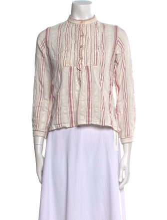 Étoile Isabel Marant Striped Mock Neck Polo