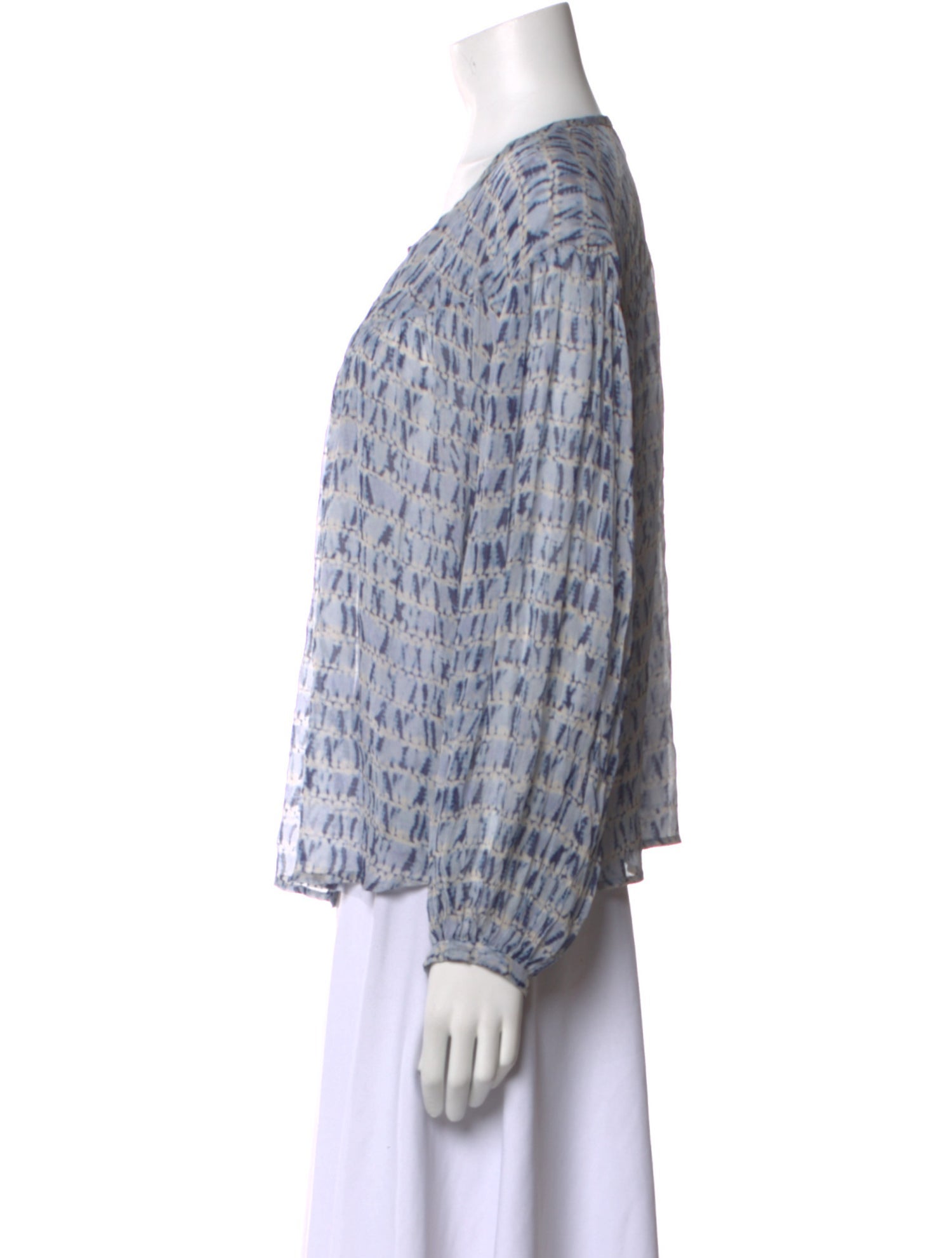 Étoile Isabel Marant Tie-Dye Print Scoop Neck Blouse