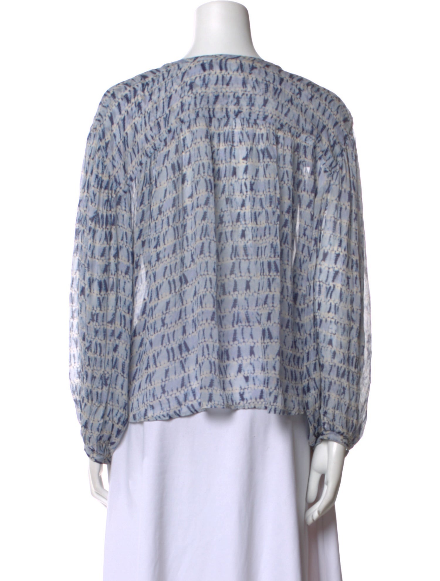 Étoile Isabel Marant Tie-Dye Print Scoop Neck Blouse