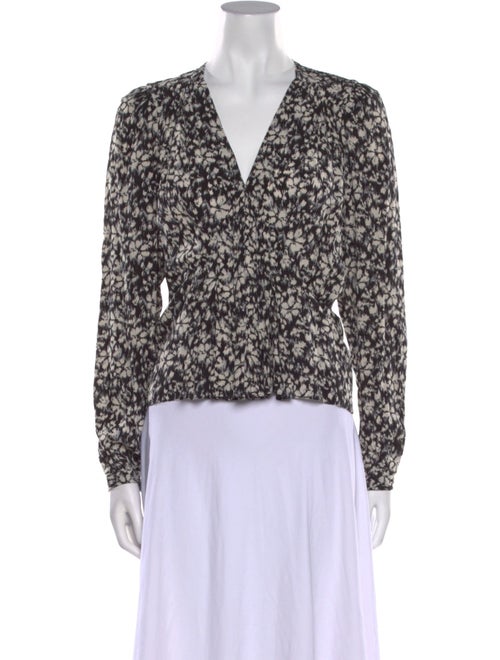 Étoile Isabel Marant Floral Print V-Neck Blouse