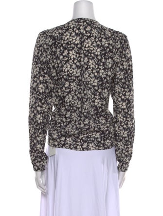 Étoile Isabel Marant Floral Print V-Neck Blouse