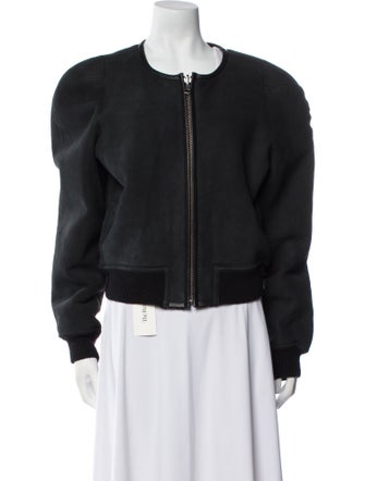 Étoile Isabel Marant Lamb Leather Bomber Jacket
