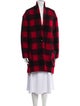 Étoile Isabel Marant Virgin Wool Plaid Print Coat