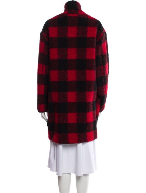 Étoile Isabel Marant Virgin Wool Plaid Print Coat