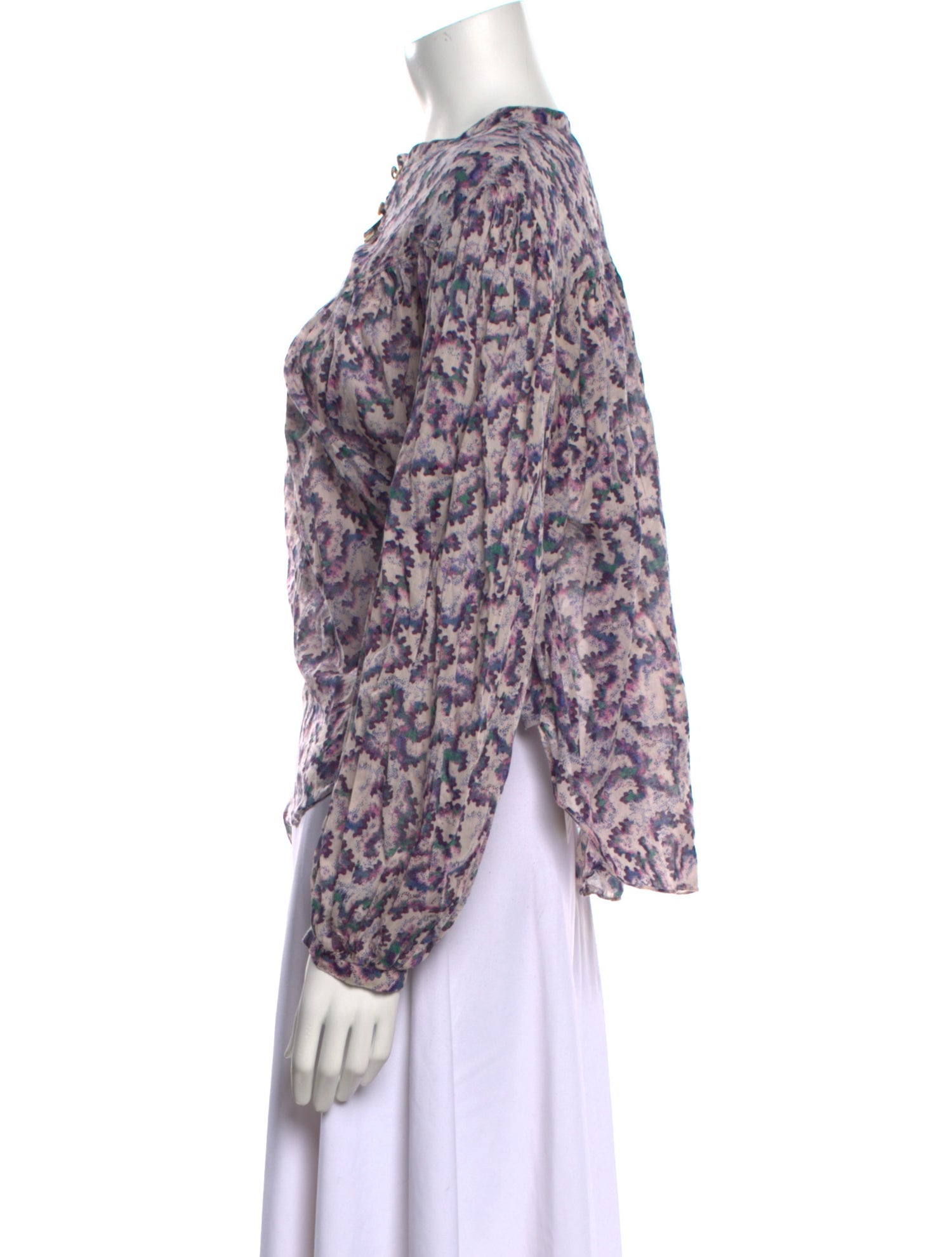 Étoile Isabel Marant Tie-Dye Print Crew Neck Blouse