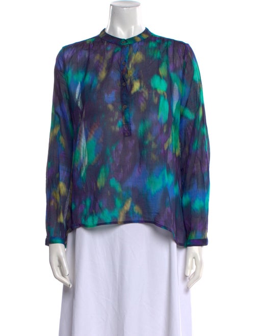 Étoile Isabel Marant Printed Mock Neck Blouse