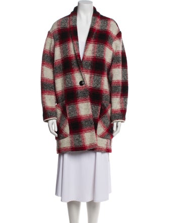 Étoile Isabel Marant Wool Plaid Print Coat
