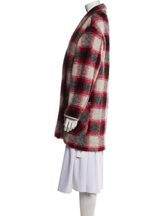 Étoile Isabel Marant Wool Plaid Print Coat