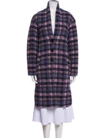 Étoile Isabel Marant Wool Plaid Print Coat