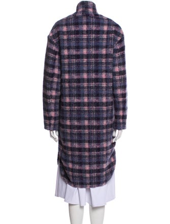 Étoile Isabel Marant Wool Plaid Print Coat