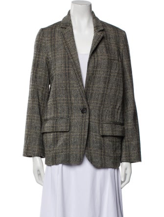 Étoile Isabel Marant Wool Plaid Print Coat