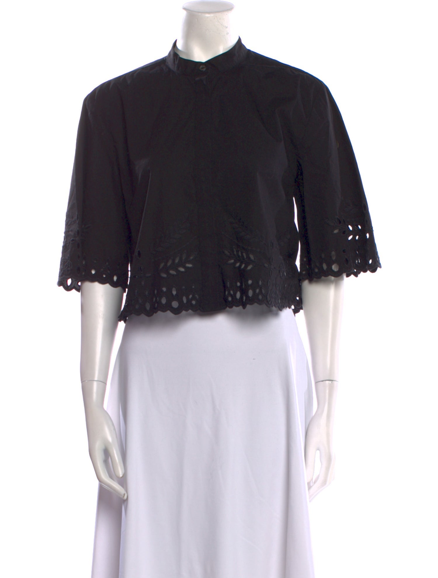 Étoile Isabel Marant Mock Neck Short Sleeve Crop Top