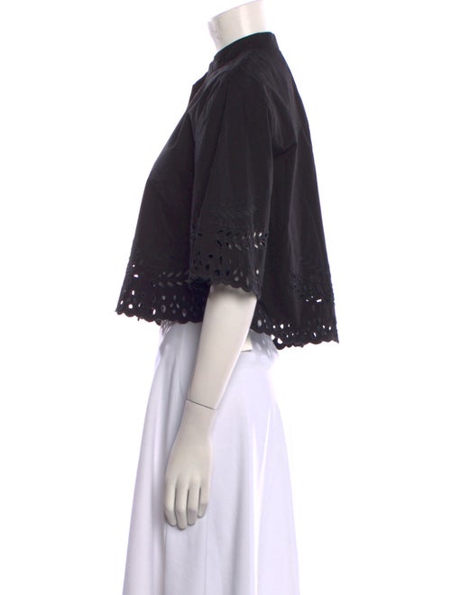 Étoile Isabel Marant Mock Neck Short Sleeve Crop Top