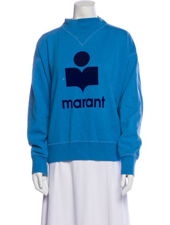 Étoile Isabel Marant Graphic Print Mock Neck Sweatshirt