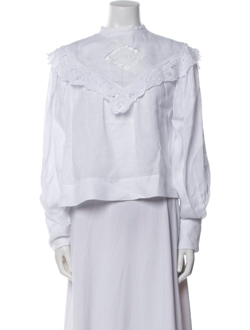 Étoile Isabel Marant Linen Mock Neck Blouse