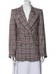 Étoile Isabel Marant Linen Plaid Print Blazer