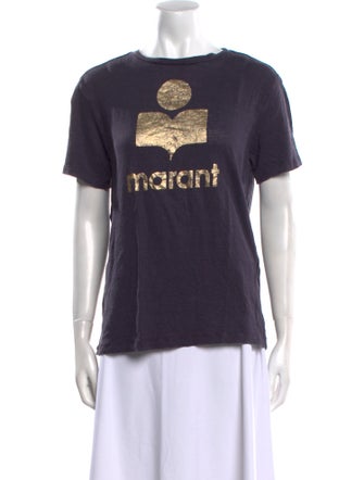 Étoile Isabel Marant Linen Graphic Print T-Shirt