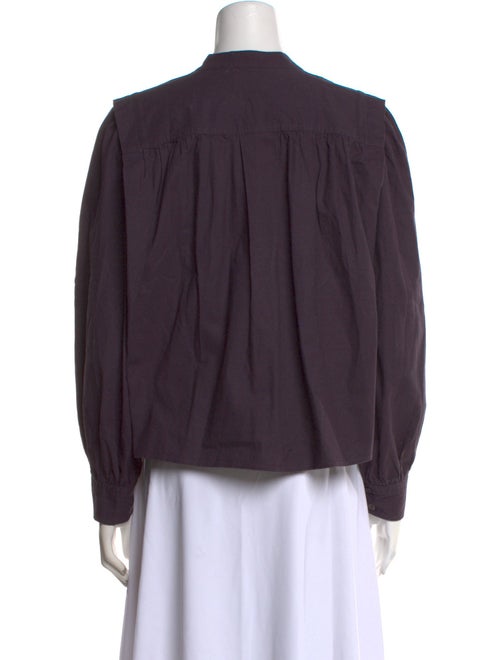 Étoile Isabel Marant Crew Neck Long Sleeve Button-Up Top