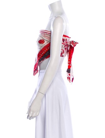 Étoile Isabel Marant Printed Strapless Crop Top