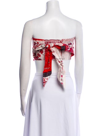 Étoile Isabel Marant Printed Strapless Crop Top