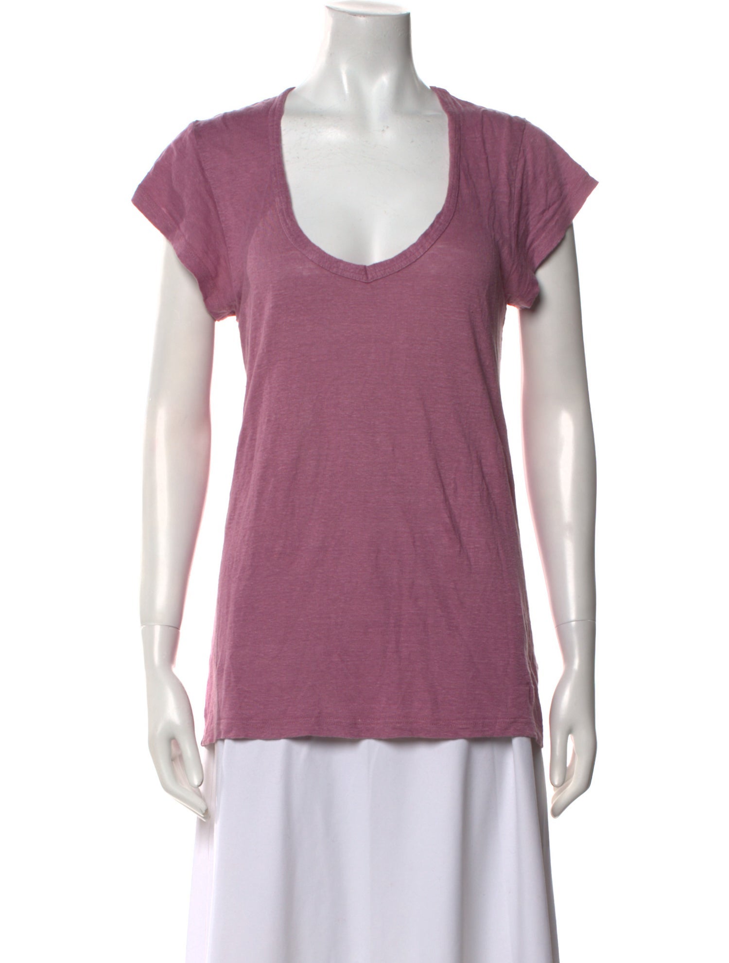 Étoile Isabel Marant Linen Scoop Neck T-Shirt