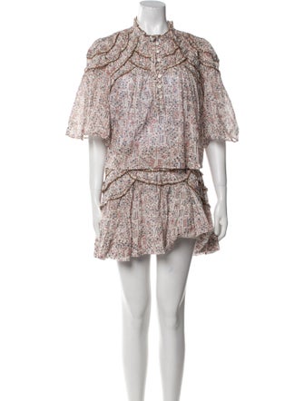 Étoile Isabel Marant Printed Embroidered Accent Skirt Set