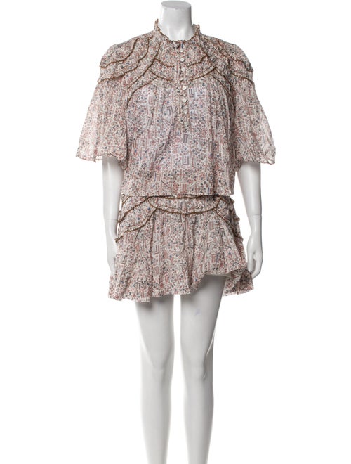 Étoile Isabel Marant Printed Embroidered Accent Skirt Set