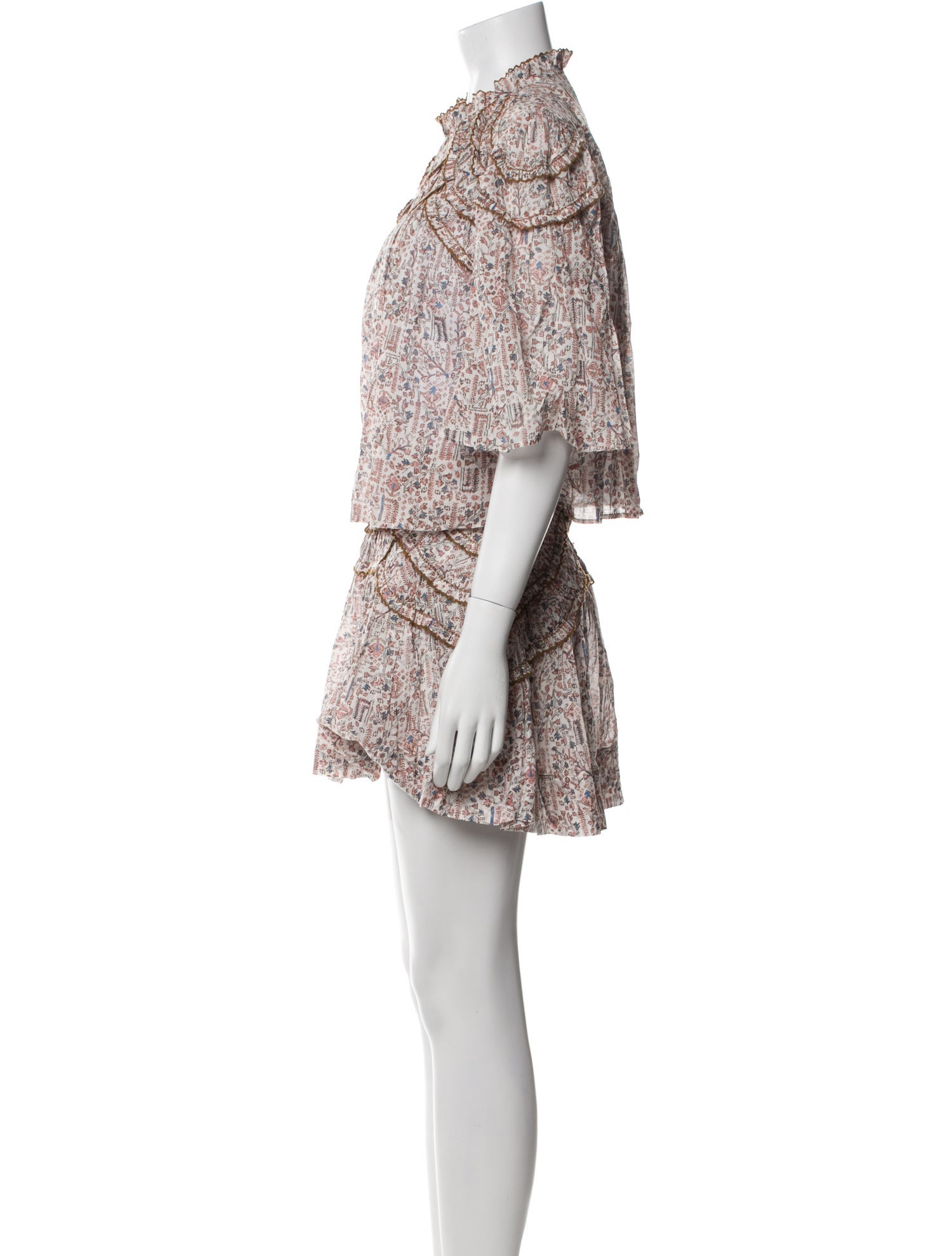 Étoile Isabel Marant Printed Embroidered Accent Skirt Set