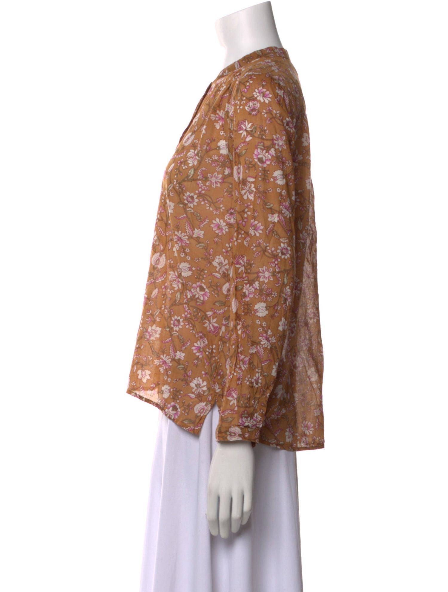 Étoile Isabel Marant Floral Print Mock Neck Blouse