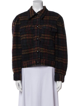 Étoile Isabel Marant Wool Plaid Print Jacket