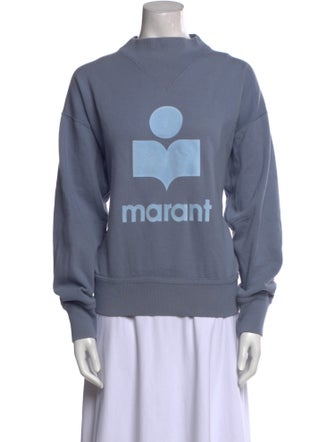 Étoile Isabel Marant Graphic Print Mock Neck Sweatshirt