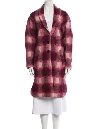 Étoile Isabel Marant Plaid Print Faux Fur Jacket