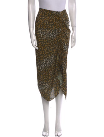 Étoile Isabel Marant Animal Print Midi Length Skirt
