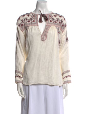 Étoile Isabel Marant Printed V-Neck Blouse