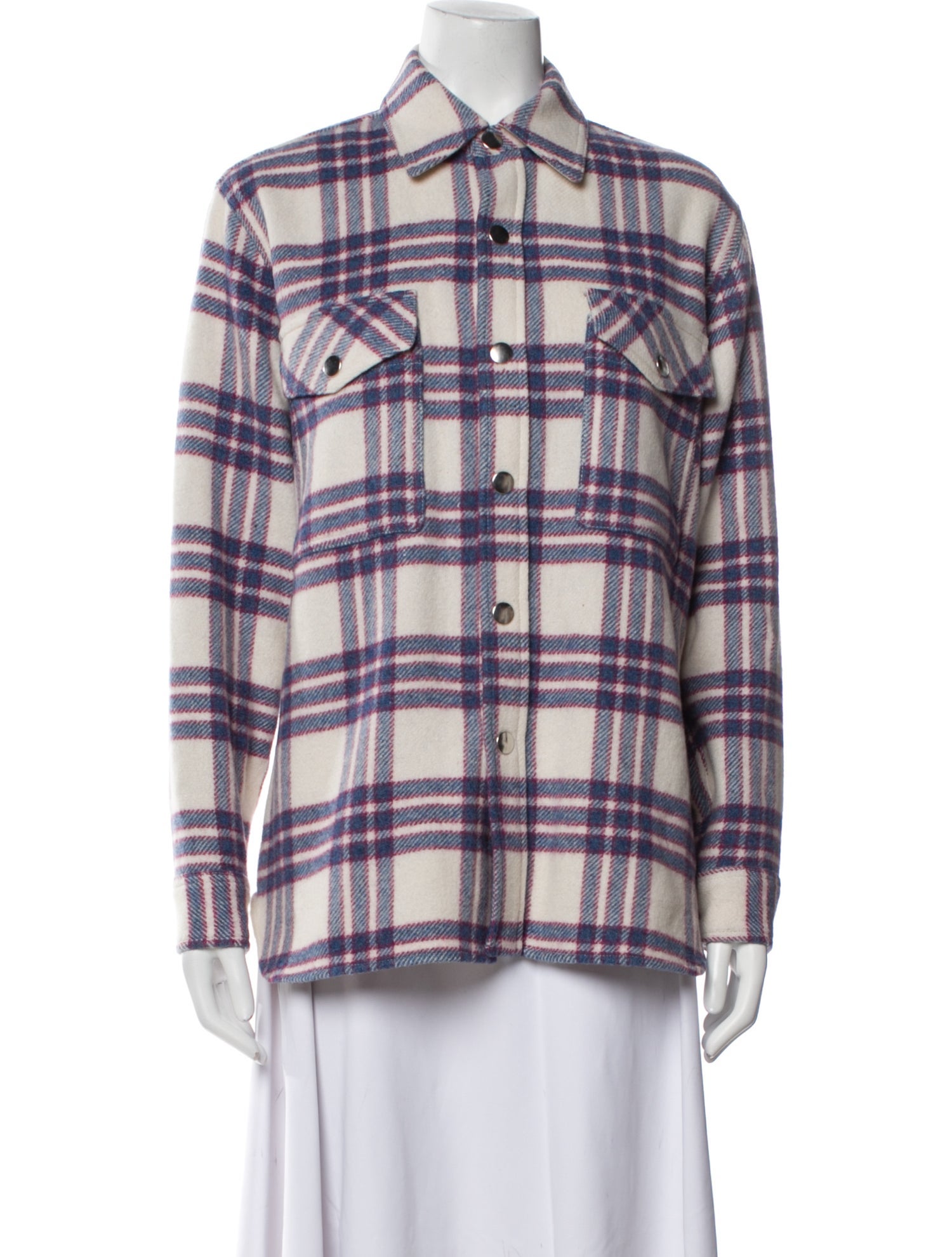 Étoile Isabel Marant Virgin Wool Plaid Print Blazer