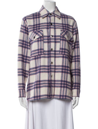 Étoile Isabel Marant Virgin Wool Plaid Print Blazer