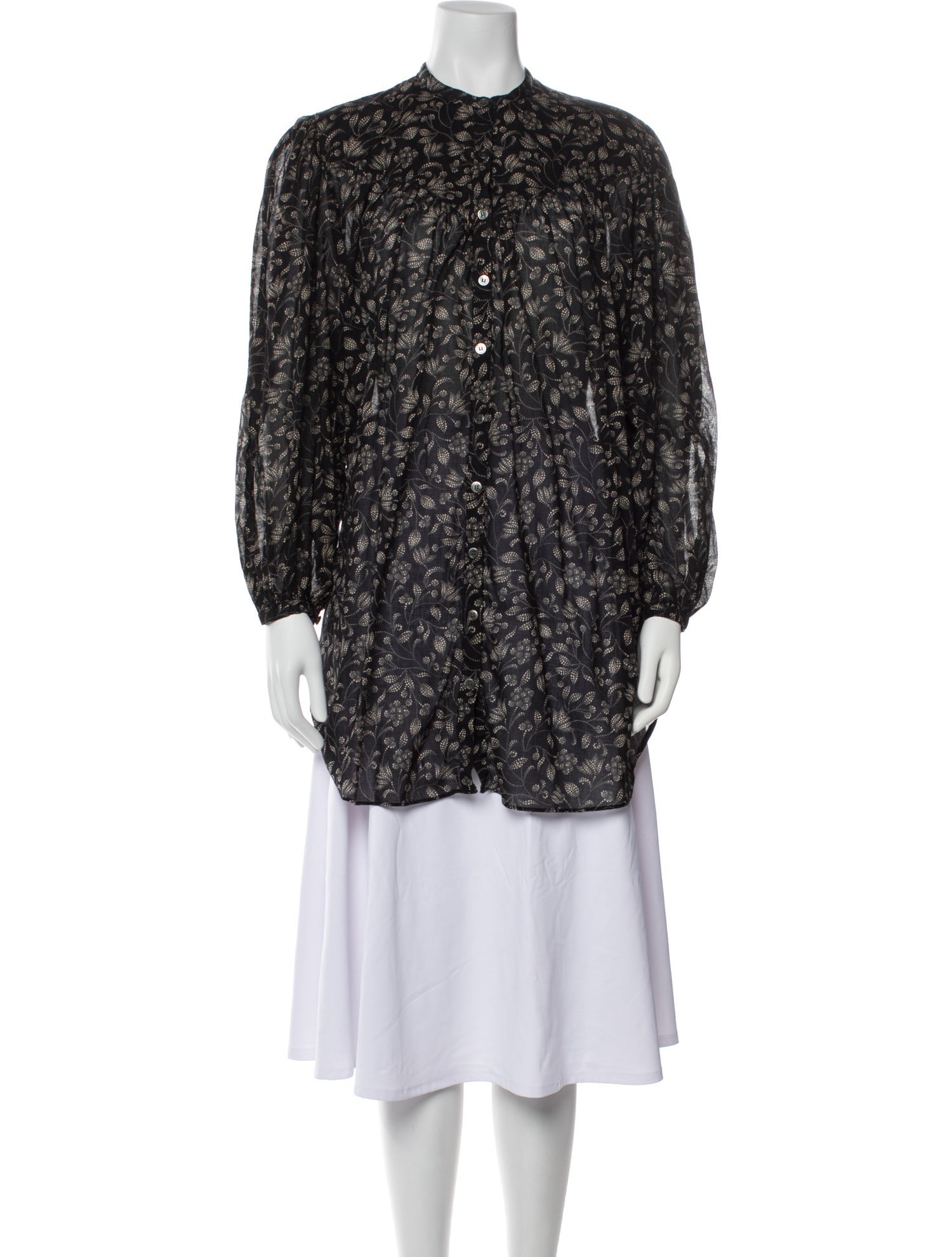 Étoile Isabel Marant Floral Print Mock Neck Tunic
