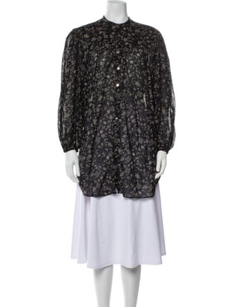 Étoile Isabel Marant Floral Print Mock Neck Tunic