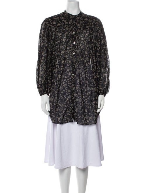 Étoile Isabel Marant Floral Print Mock Neck Tunic