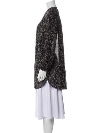 Étoile Isabel Marant Floral Print Mock Neck Tunic