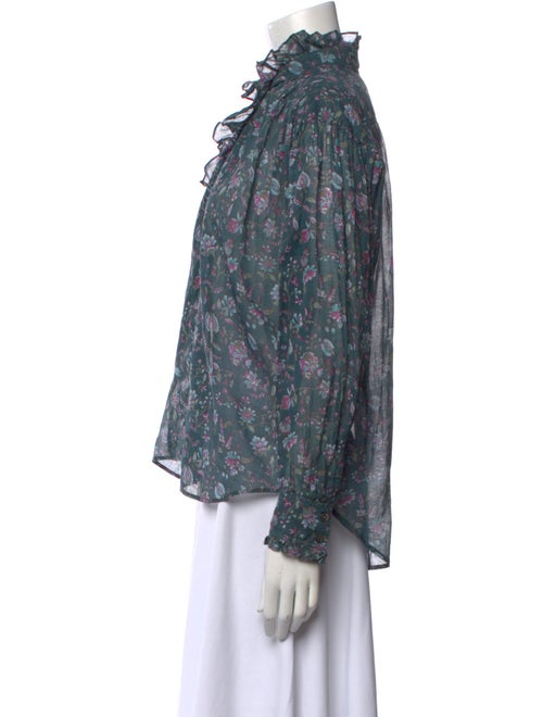 Étoile Isabel Marant Floral Print Mock Neck Blouse