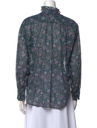Étoile Isabel Marant Floral Print Mock Neck Blouse