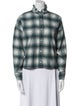 Étoile Isabel Marant Wool Plaid Print Button-Up Top