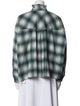 Étoile Isabel Marant Wool Plaid Print Button-Up Top
