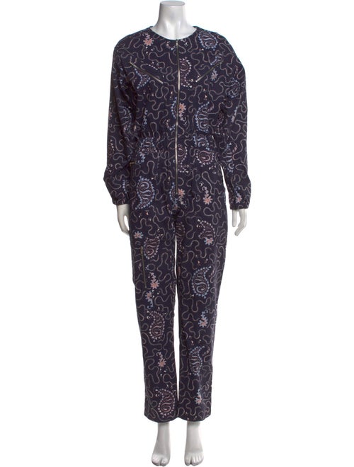 Étoile Isabel Marant Printed Crew Neck Jumpsuit