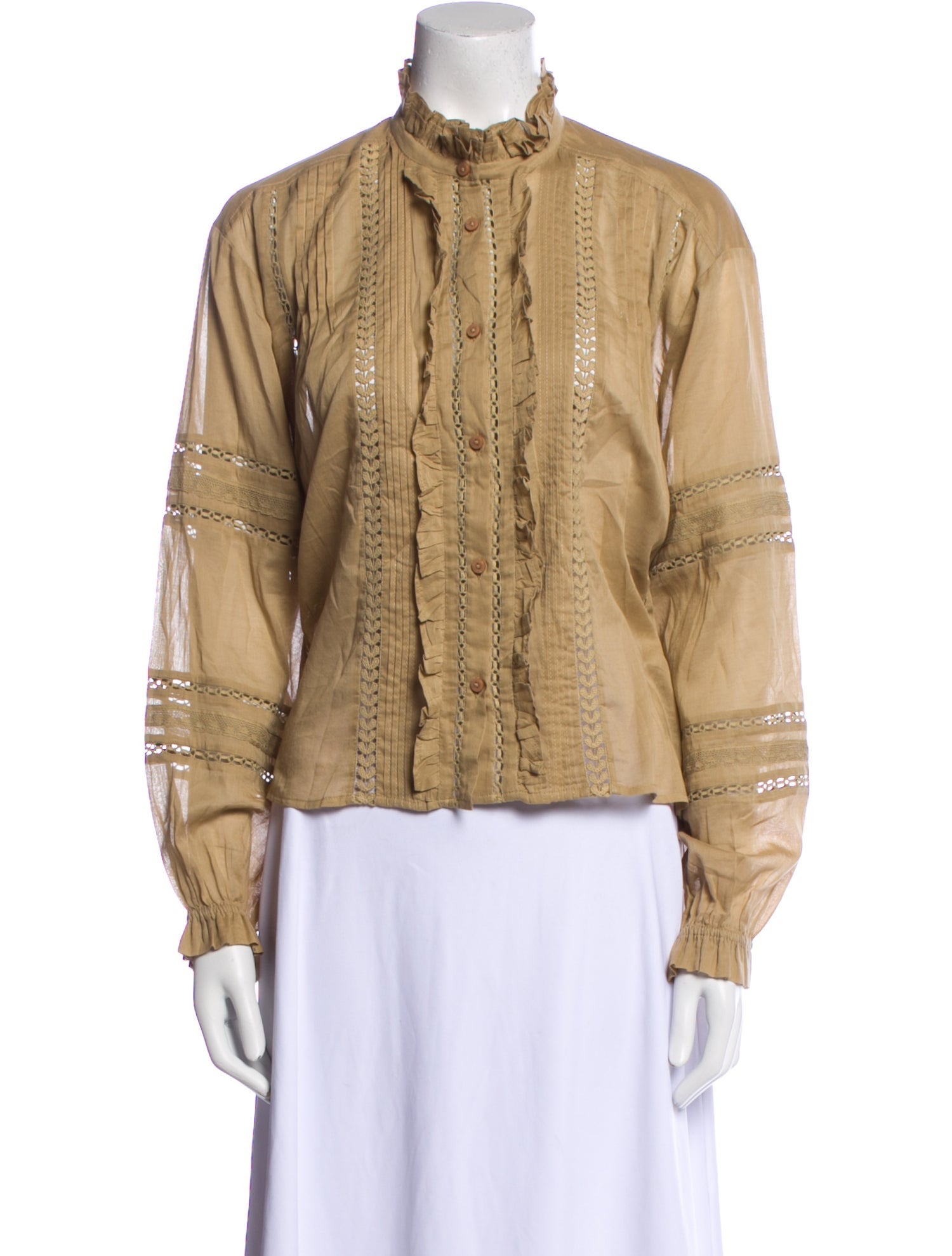 Étoile Isabel Marant Mock Neck Long Sleeve Blouse