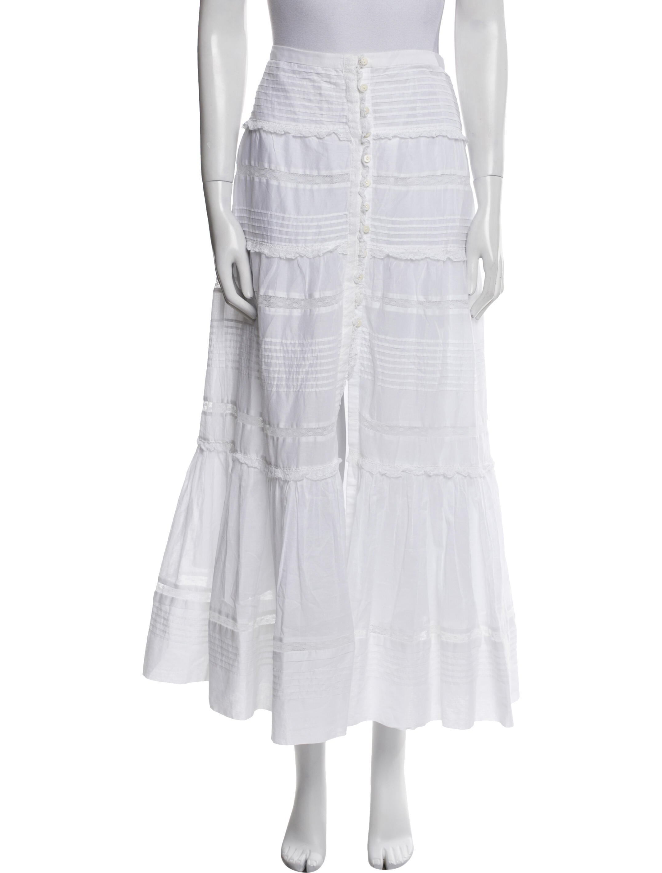 Étoile Isabel Marant Ruffle Embellishment Midi Length Skirt w/ Tags